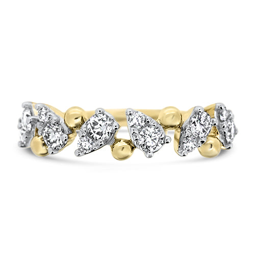 Pear Shaped Diamond Stacker Ring