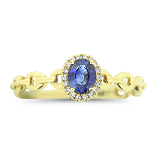 Yellow Gold Sapphire Ring