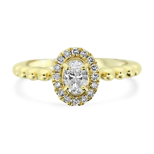 Halo Oval Diamond Engagement Ring