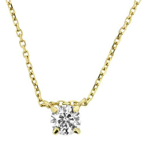 Round Solitaire Diamond Pendant