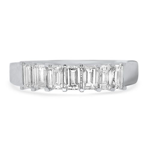 Emerald Cut Diamond Band