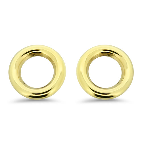 Yellow Gold Circle Studs