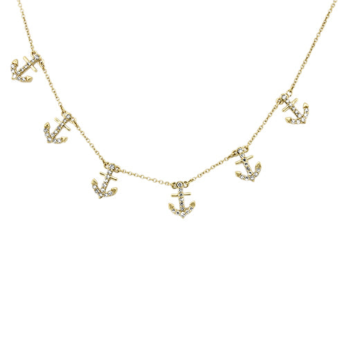 Diamond Anchor Necklace