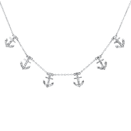 Diamond Anchor Necklace