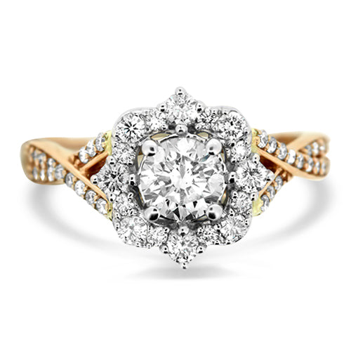 Halo Round Cut Diamond Engagement Ring