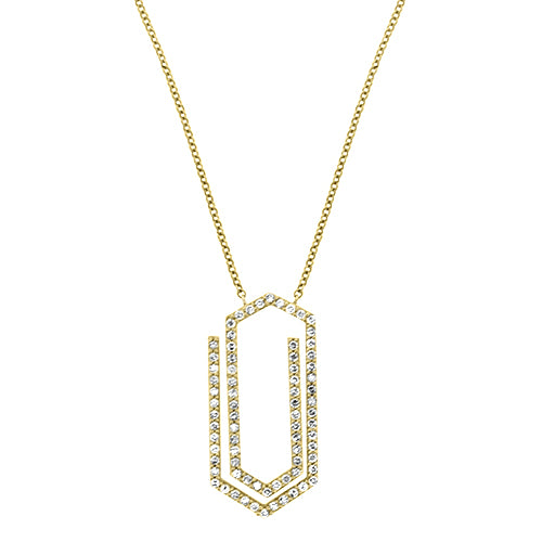 Geometric Diamond Pendant