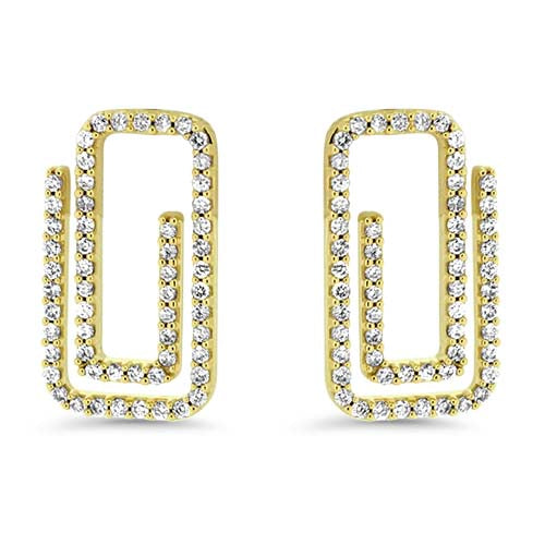 Geometric Diamond Earrings