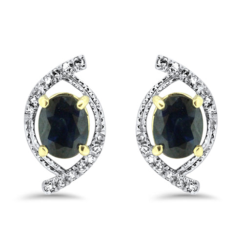 Sapphire & Diamond Studs