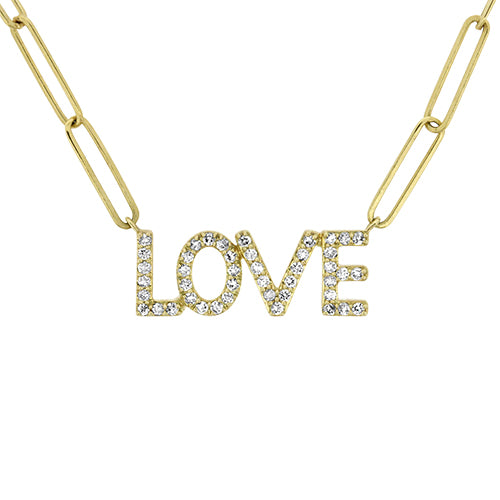 Paperclip LOVE Necklace