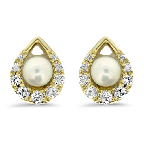 Pearl and Diamond Earrings