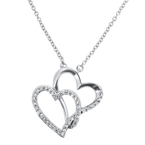 Two Heart Diamond Necklace